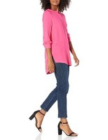 Damen Langarmbluse Rosa M - Amazon Essentials Gewebte Bluse Elegant