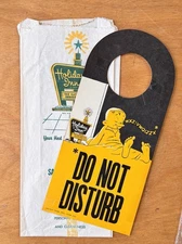 1950s Holiday Inn Do Not Disturb Door Sign/Hanger Holiday Press Mfs Form 200 NOS