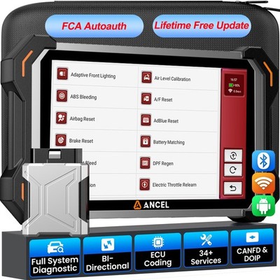 ANCEL DS600 BT OBD2 Scanner ECU Coding Auto Diagnostic Scan Tool Bi-directional