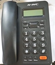 N  INC KX-T8207CID Wired Corded Caller ID Telephone With Calendar Display - Black