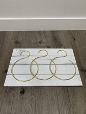 A Set Of 3 Gold Scarf Hangers - S Shapes Hooks For Closet Organization