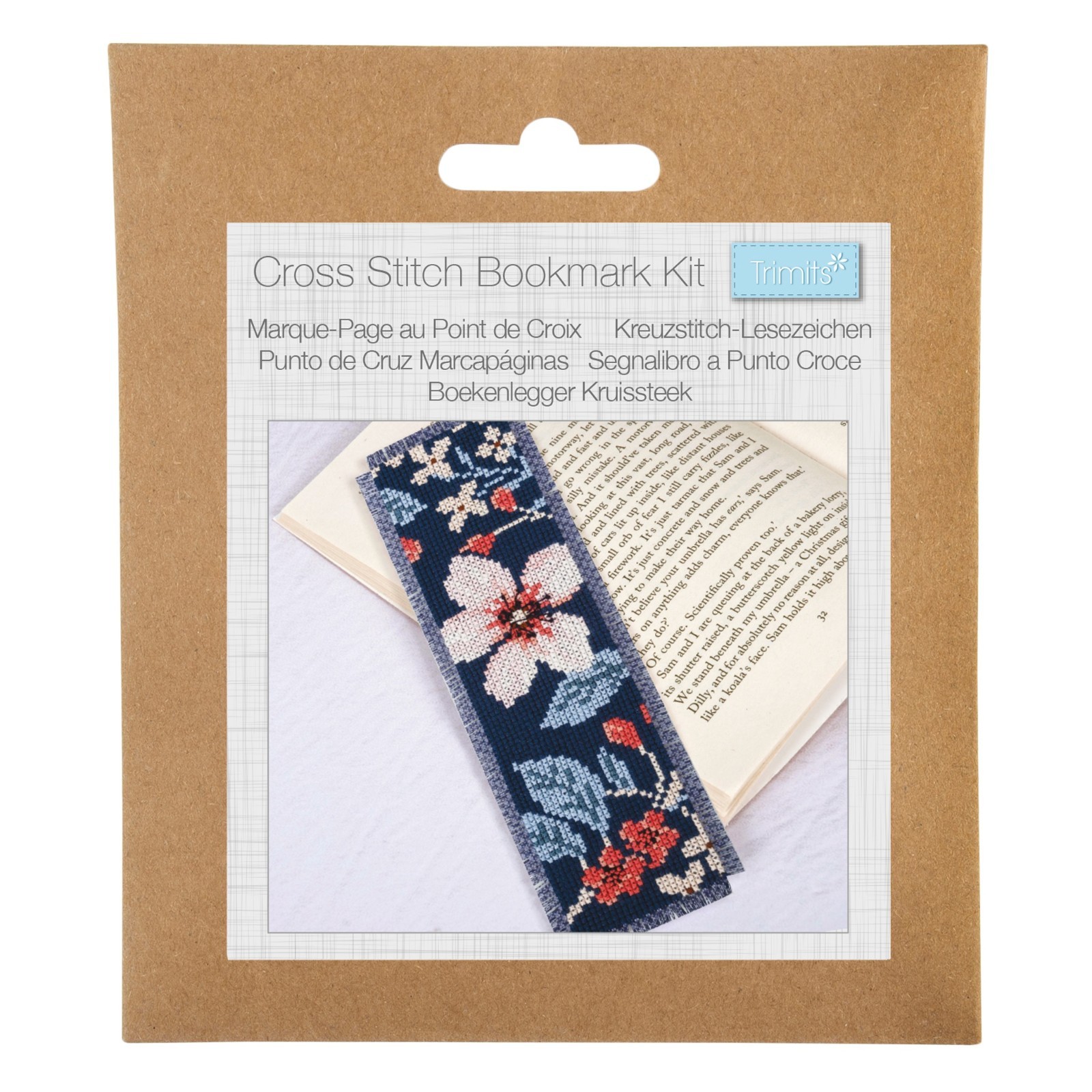 Trimits Stitch your Own - Morris Flowers Bookmark Counted Cross Stitch Kit