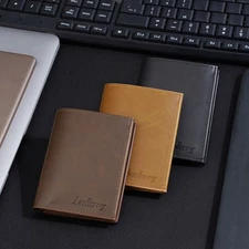 Men's Leather Wallet Trifold ID Card Holder Billfold Handbag Slim Clutch Purse