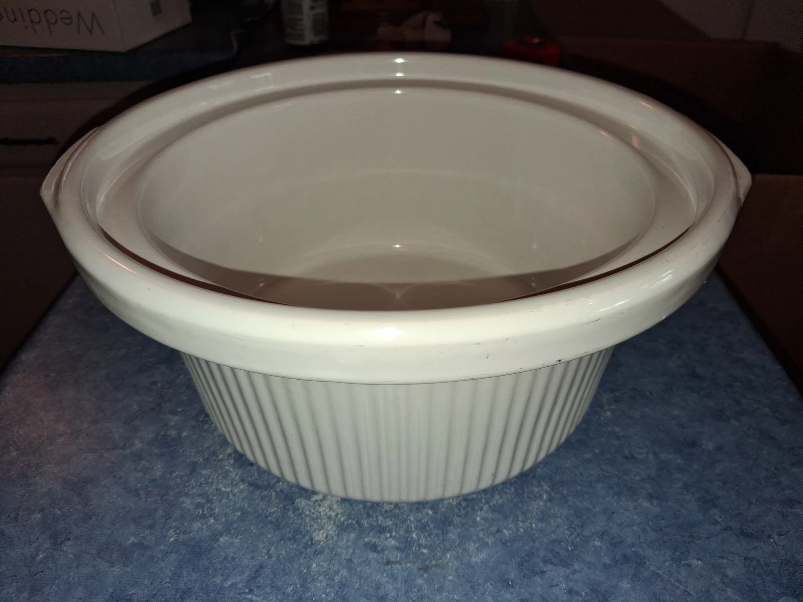 Replacement Rival Crockpot 3355 Ceramic Crock INSERT ONLY 5 qt Slow Cooker White