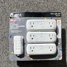Commercial Electric 2 Outlet Wall Adapter 3-Pack Remote Control BRAND NEW