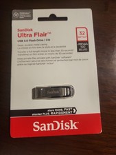 SanDisk Ultra Flair 32GB USB 3.0 Flash Drive 150MB/s Metal New Sealed