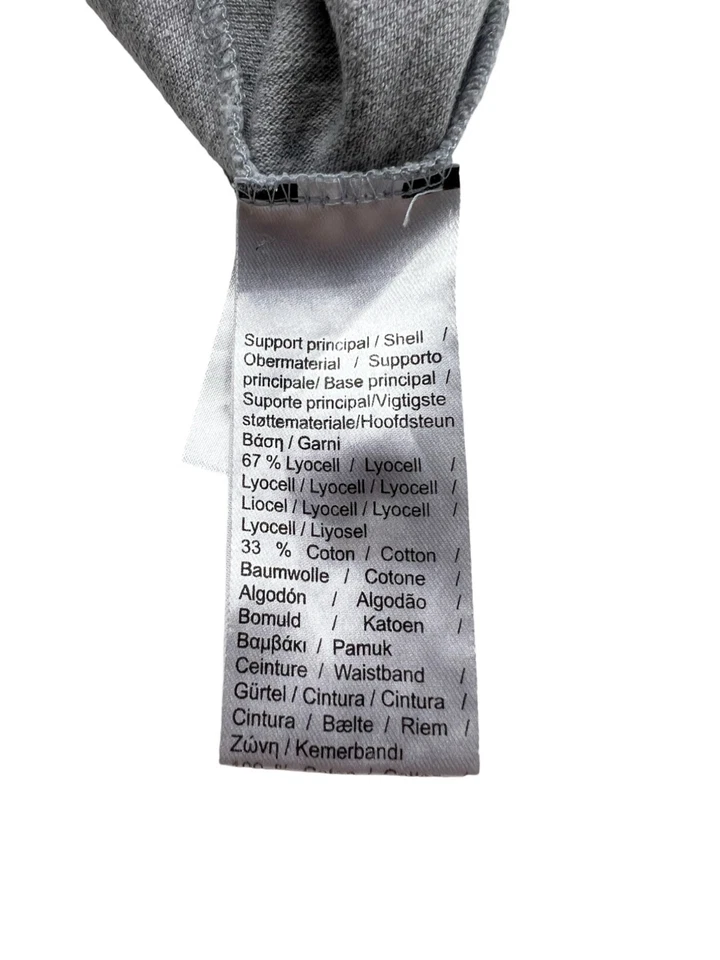 Lacoste Fille Robe À Manches Courtes Évasées Taille 6 Ans Grise - Photo 4/4