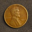 1944 Lincoln Wheat Small Cent Copper Coin BN Philadelphia Mint — photo 1