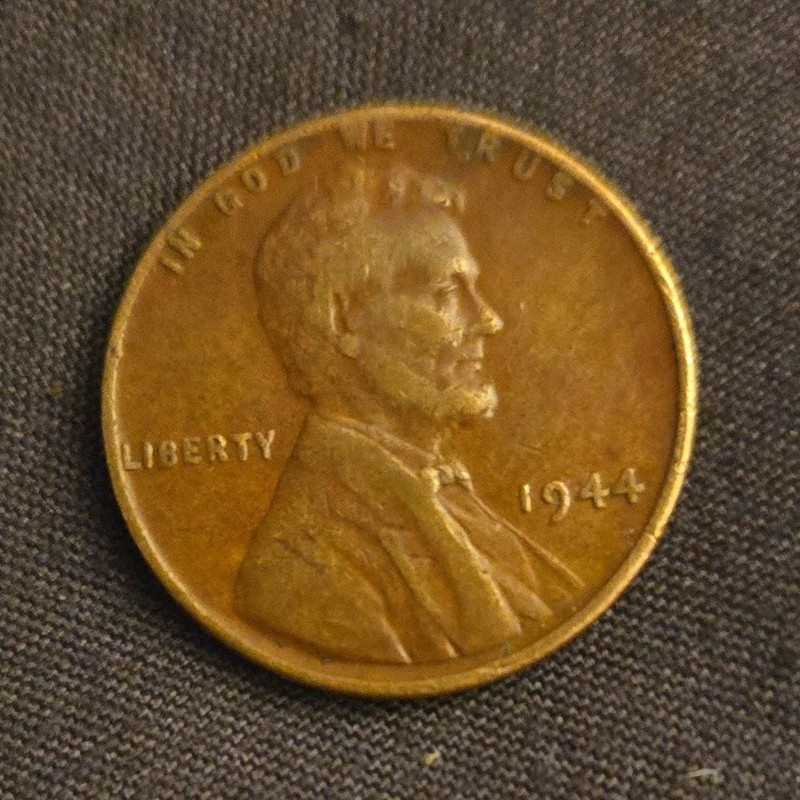 1944 Lincoln Wheat Small Cent Copper Coin BN Philadelphia Mint