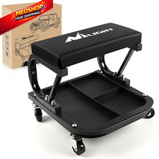 Nilight Rolling Creeper Garage/Shop Seat, 250 LBS Capacity Padded Black