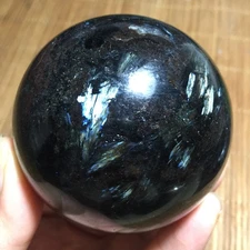 561g Natural astrophyllite quartz crystal"fireworks stone"the ball Healing m21