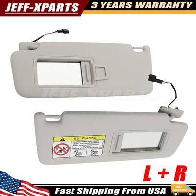1Pair Front Grey Sun Visor with Makeup Mirror 5GG857552 For VW Golf Jetta MK7