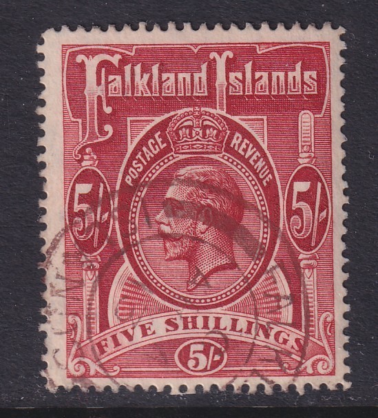 Falkland Islands, Scott 37 (SG 67), used, BROWN cancel