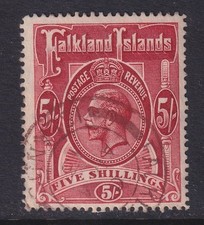 Falkland Islands, Scott 37 (SG 67), used, BROWN cancel