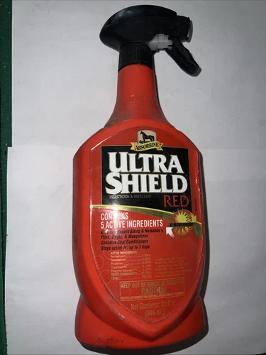 Absorbine Ultra Shield Red Insecticide & Repellent Horses Llamas Mules 32oz NEW
