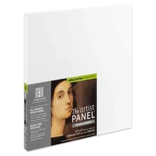 Ampersand Art Supply Wood Gesso Artist Painting Panel: Primed Smooth, 12" x 12",