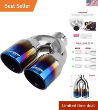 2.5 Inch Inlet 3.5 Inch Outlet Dual Exhaust Tips Tailpipe 2.5 To 3.5 9.75 ...