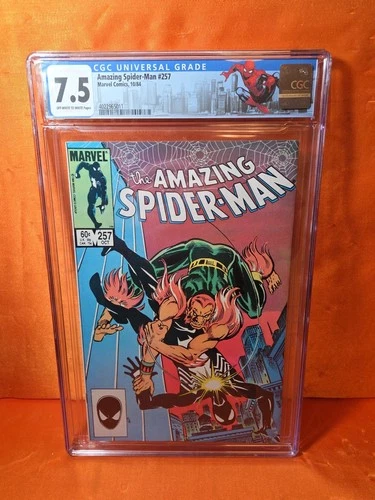 AMAZING SPIDER-MAN #257 (1984) CGC 7.5 🔥🔑2ND PUMA APP🔑🔥Custom Label
