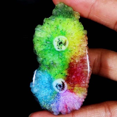 145,00 Cts Solarquarz Druzy Fancy Cabochon Schöner Edelstein 35x69x6 mm NF701