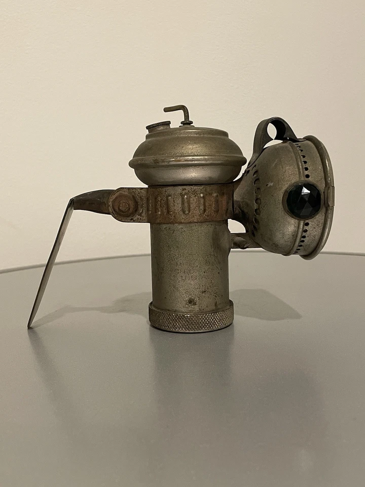 Antique Columbia C Hine-Watt Bicycle Carbide Lamp Motorcycle Light Jeweled - Image 4 of 4