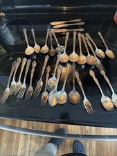 vintage antique LOT 29 piece COMMUNITY PLATE and other Silver-plate Flatware