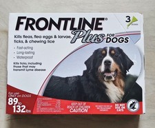 Frontline Plus For Dogs Liquid Flea and Tick Treatment Dog Size:Large 89-132lbs