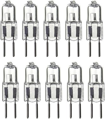 GY6.35 Halogen Bulbs 20W 12V Bi Pin JC Lamp Warm White 10 Pack