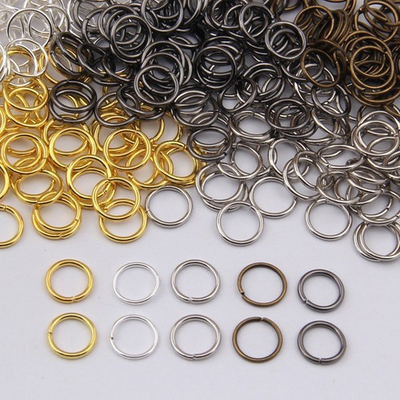 #ad 200–600Pcs 4–10mm Jump Rings Split Ring Connectors for Jewelry Finding DIY $4.63