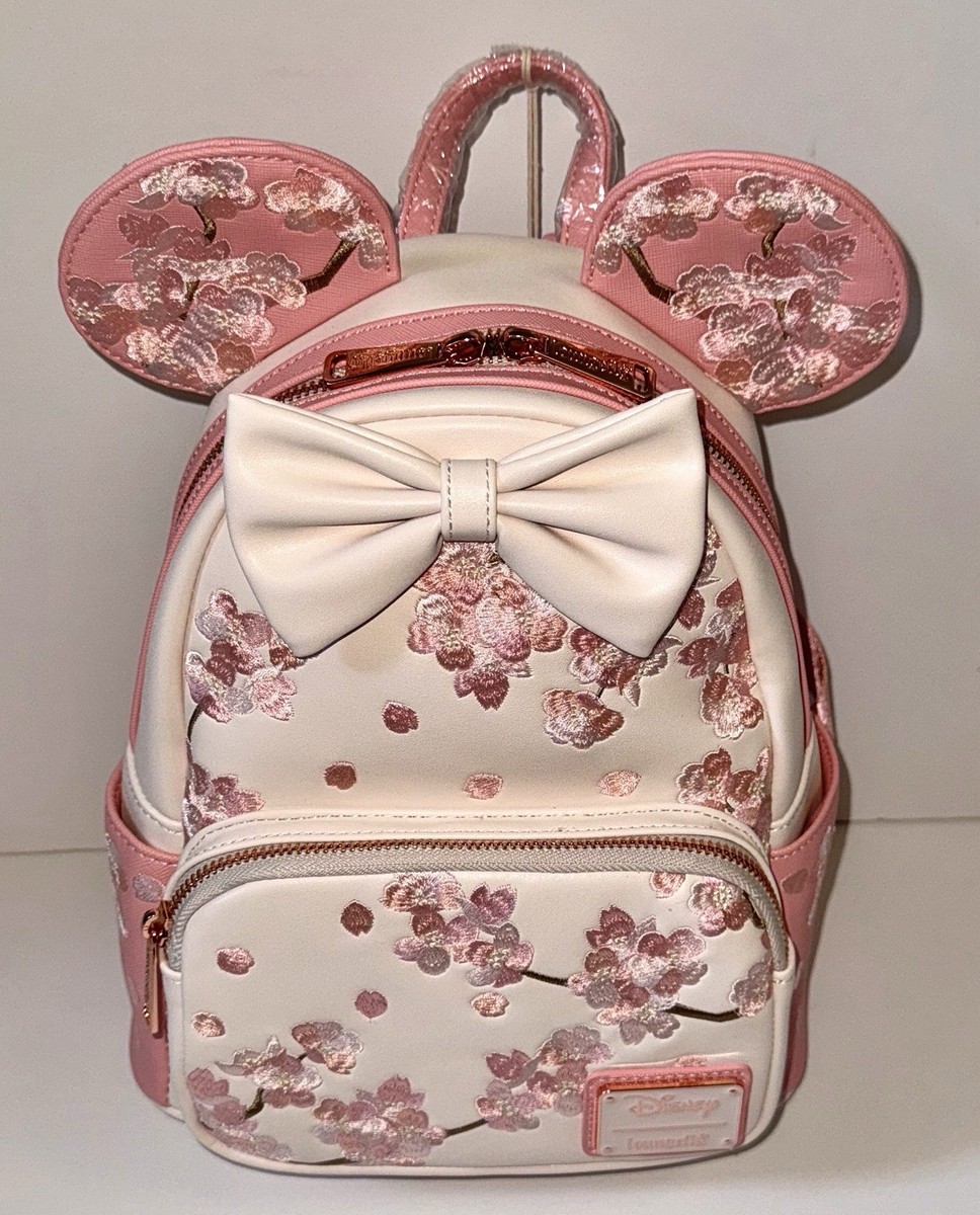 LOUNGEFLY DISNEY MINNIE MOUSE CHERRY BLOSSOM EARS & BOW MINI  display picture 1