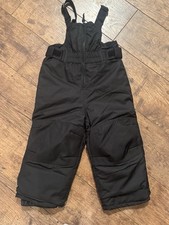 Cat And Jack Bib Snow Pants Overall Size 2T Unisex Black Ski 2
