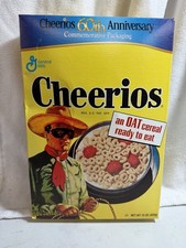 Cheerios 60th Anniversary Lone Ranger commemorative cereal box. Unopened