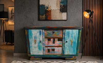 Vintage Kommode Boho Shabby Chic Upcycling Sideboard Unikat Holz Einzigartig