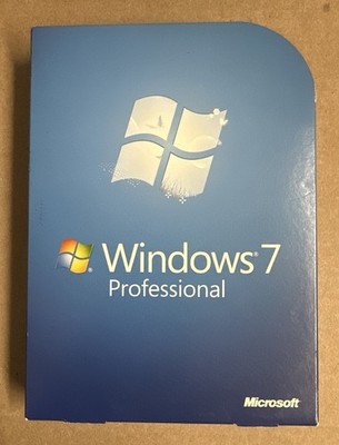 Microsoft Windows 7 Professional Full 32 & 64 bit DVD MS WIN PRO =RETAIL BOX=