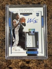 2017-18 Panini Impeccable WES IWUNDU 8/25 Rookie RC Patch On Card Auto #135