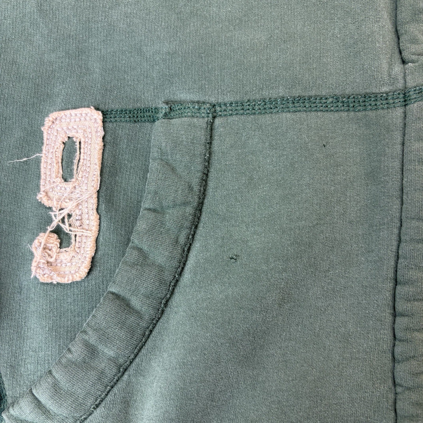 Vintage American Eagle Patchwork Zip Up Hoodie Si… - image 4