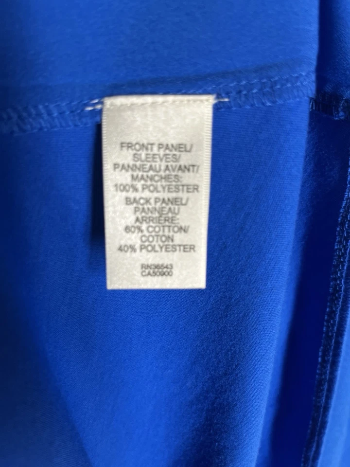 NUEVO CON ETIQUETAS Blusa Van Burden Mujer Talla XXL Azul Chifón Manga 3/4 Negocios Informal Top Foto 4 de 4