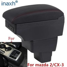 Car Armrest Storage Console Retrofit USB For 2 CX-3 2018-2020