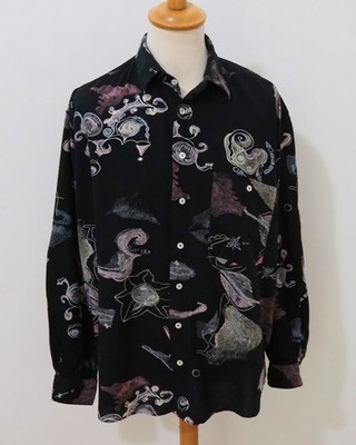 FAIRBANKS CASUAL Herren Hemd Gr. XXL Schwarz Bunt Baumwolle Langarm Vintage