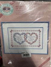 Dimensions Between Hearts of Friends Counted Cross Stitch Kit 53529 Sealed 1988