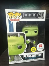Funko Pop! Glow In Dark Frankenstein 607 Vinyl Glow Halloween Exclusive Figure A