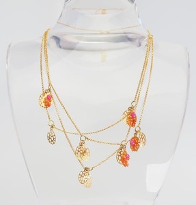 Authentic Rare vintage gold plated tri strand couture necklace Academie Philip Crangi