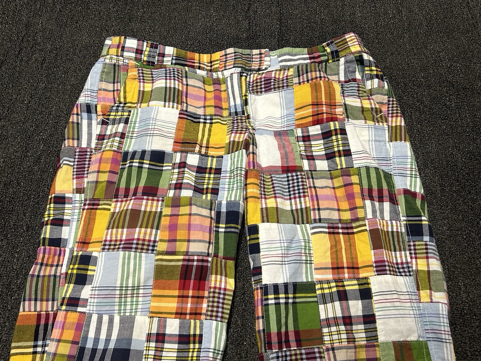 J Crew Patchwork Capri Length Colorful Pants Size… - image 2