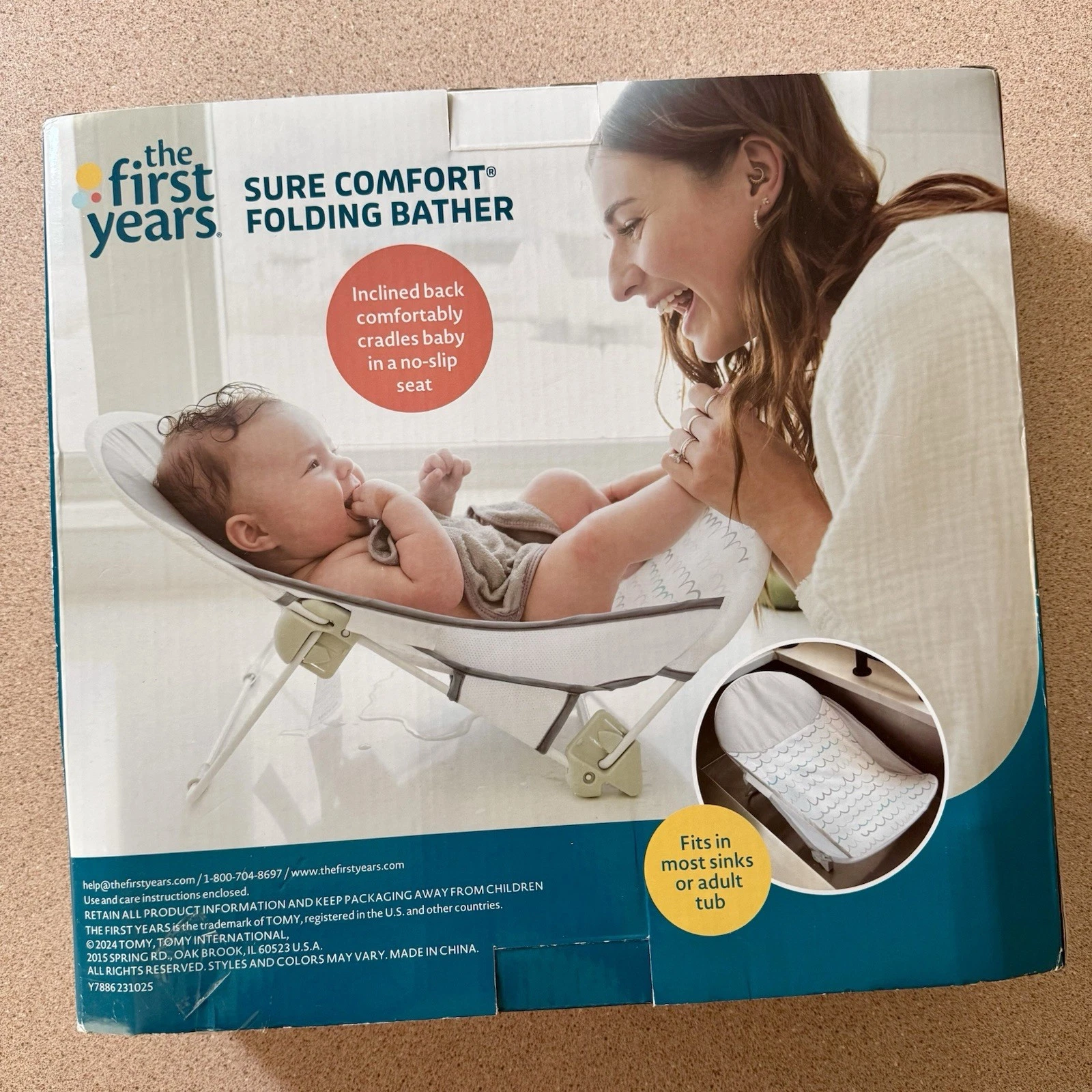 The First Years Sure Comfort Folding Bather Baby Bath Seat – New in Box