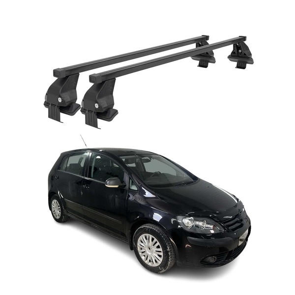Menabo DachträGer GrundtäGer FüR Vw Golf Plus 2004-2008 50Kg Stahl Schwarz 2 Tlg-image