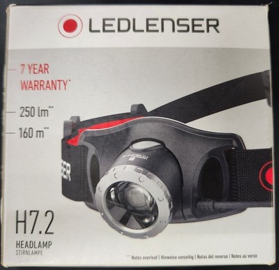 QTY 1 NEW LEDLENSER H7.2 HEADLAMP 880002/7297 250 LUMENS LIGHT DEMO