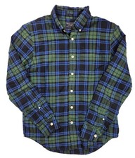 Abercrombie Fitch Slim Fit Green Tartan Plaid L/S Button Up Shirt Men's Size S