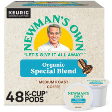 Newmans Own Organic Special Blend Coffee K Cup 48 Count Recyclable Pods