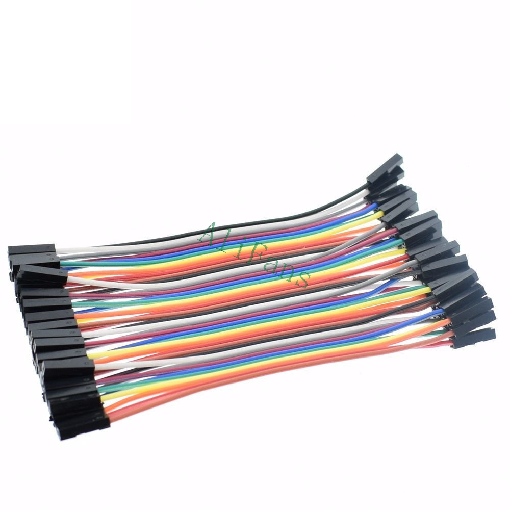 40 Piece 10cm Female-to-Female Jumper Wire Cable Dupont Set - 2.54mm Pitch For Breadboards