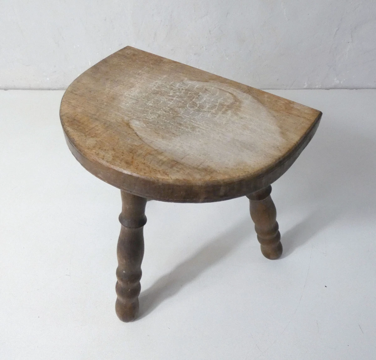 MAGNIFIQUE ANCIEN TABOURET Caisse de Pêcheur en bois Vintage verte et
