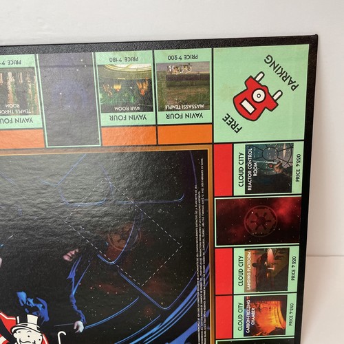 Star Wars Monopoly Classic Trilogy Edition scheda e istruzioni 1997 Parker Bros - Foto 4 di 8